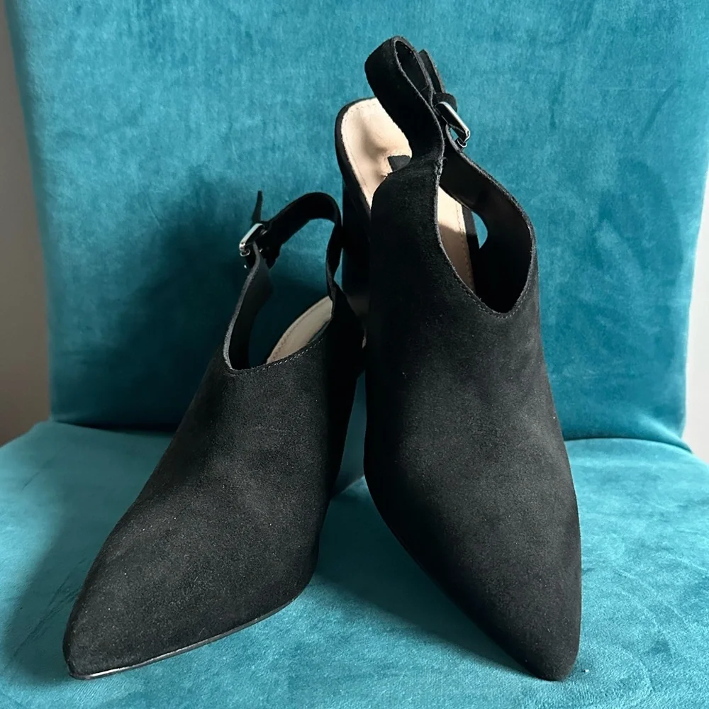 Topshop Goji Slingback Mule Black Suede - Size 39 - Picture 7 of 9